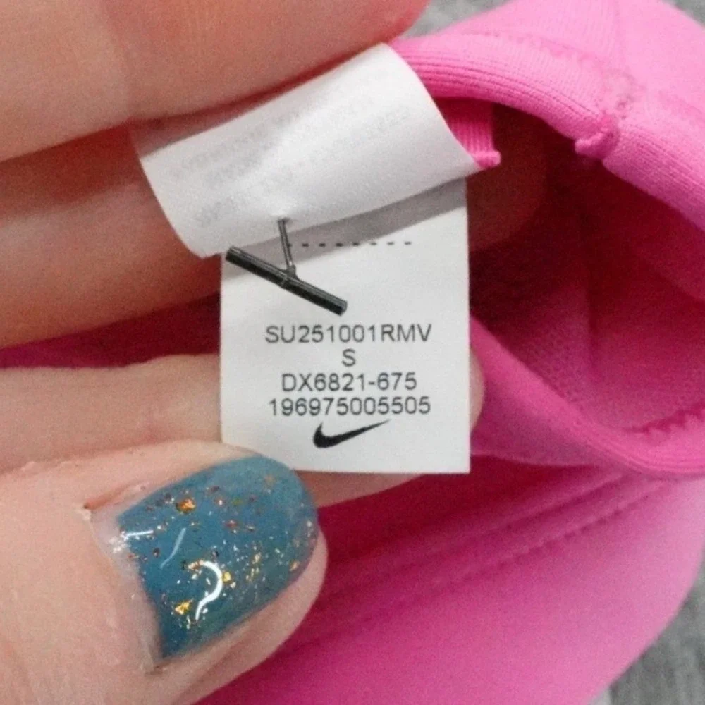 Nike Womens Swoosh Dri FIT Racerback Sports Bra Small Pink NEW